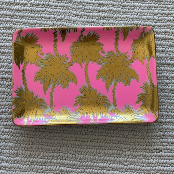 Lilly Pulitzer Trinket Tray Set - Metallic Palms - Picture 2 of 6
